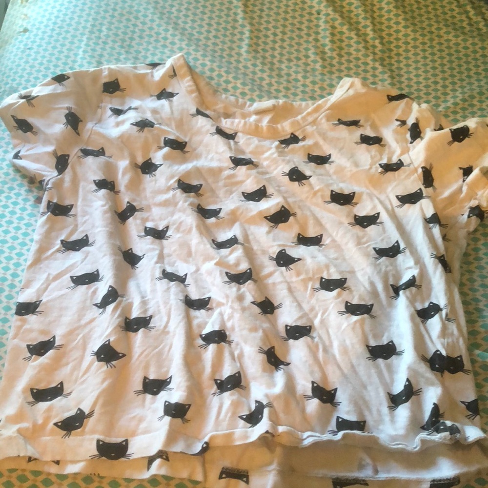 Elephant and kitty crop top